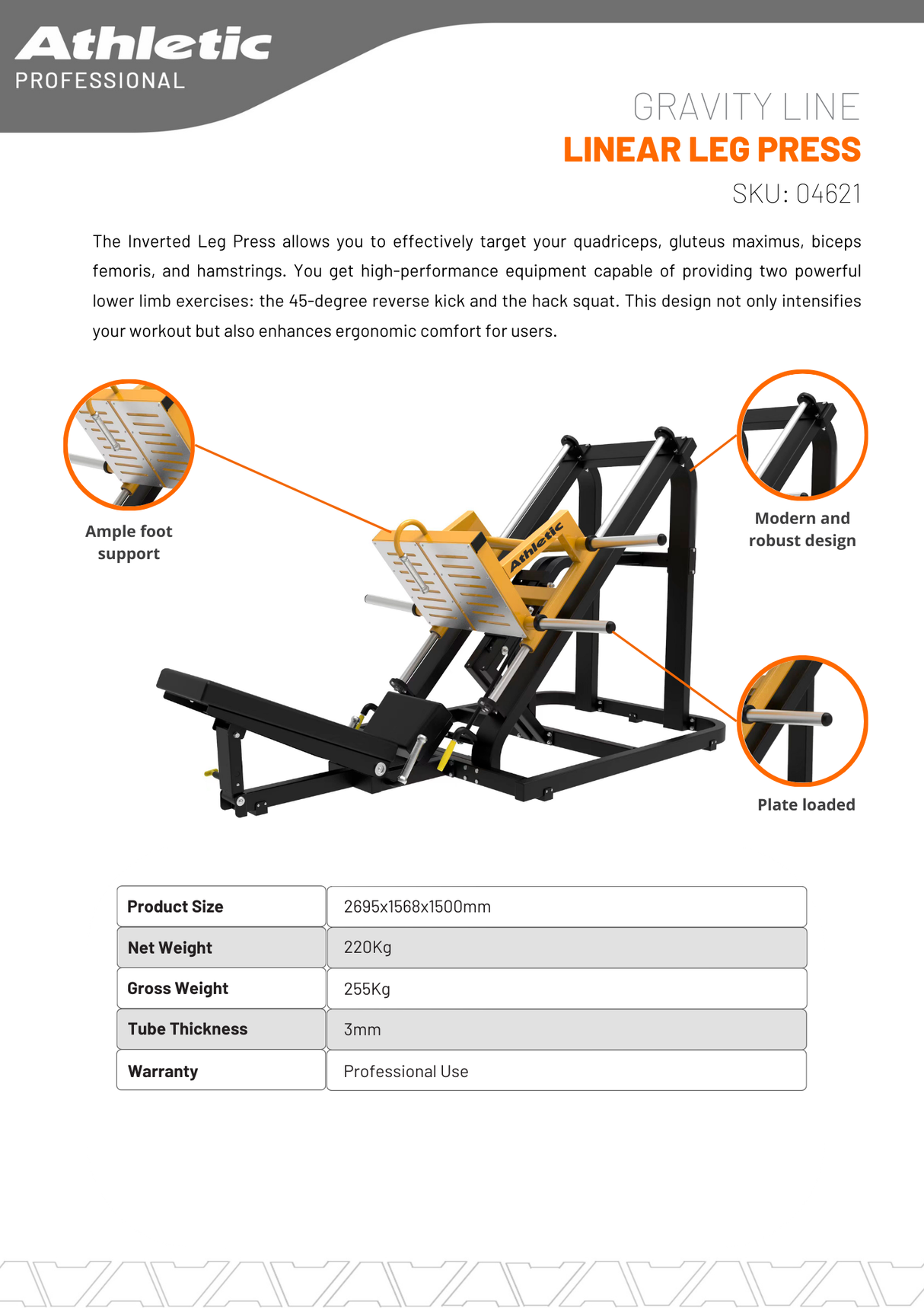 Linear Leg Press - Gravity Line