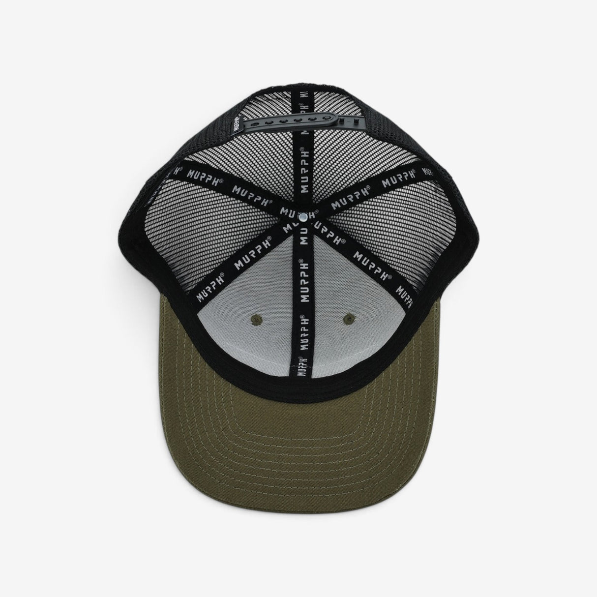Casquette Murph Trucker Olive Noir – vue de dos