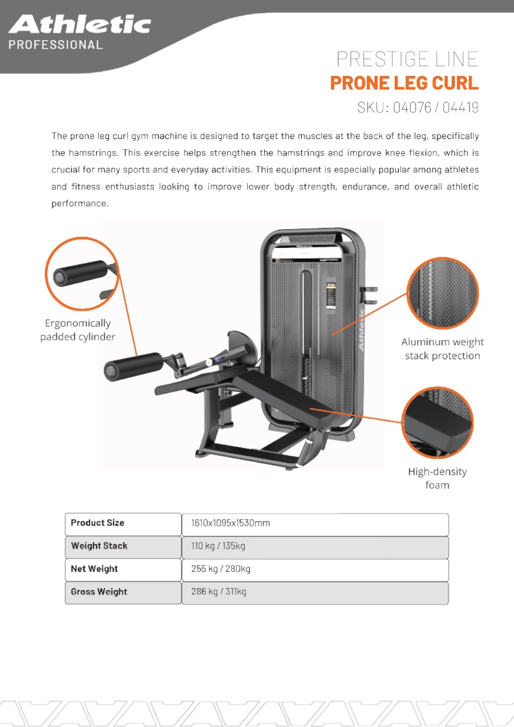 Prone Leg Curl - Prestige Line