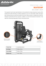 Seated Dip - Prestige Line