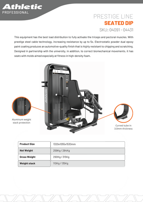 Seated Dip - Prestige Line