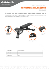 Adjustable Incline Bench - Prestige Line