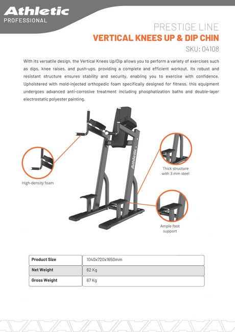 Vertical Knees Up & Dip Chin - Prestige Line