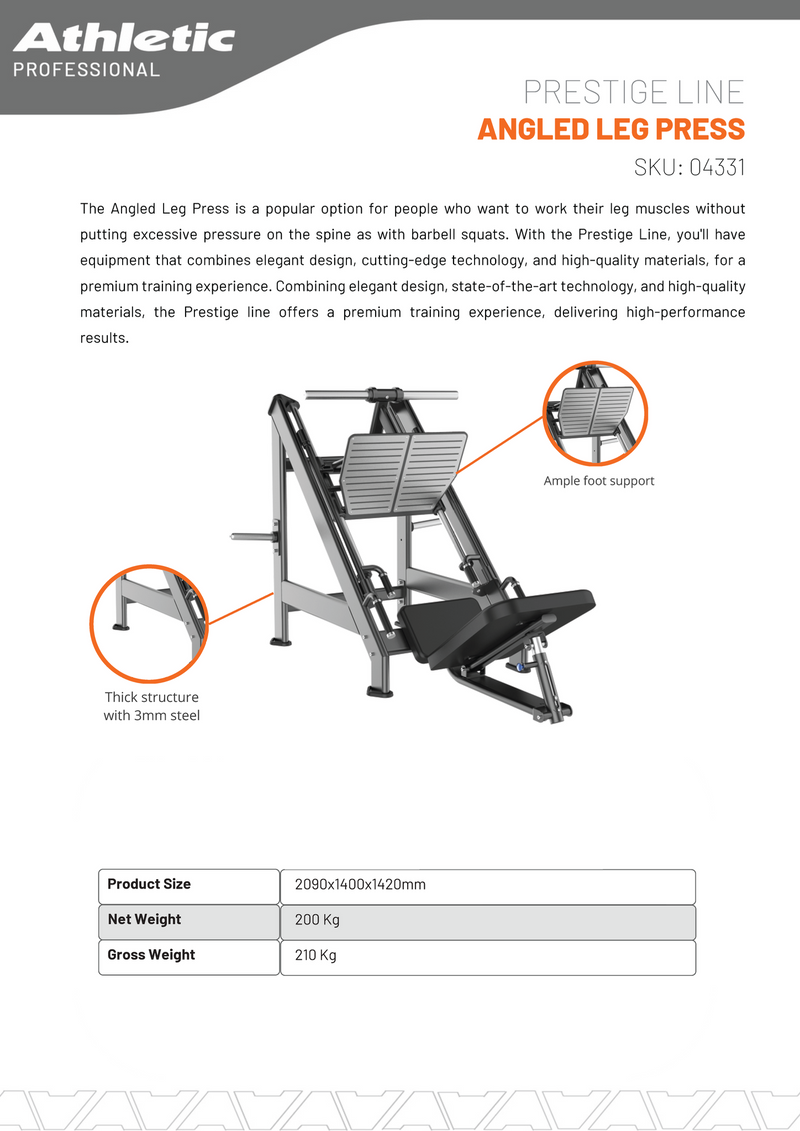 Angled Leg Press - Prestige Line