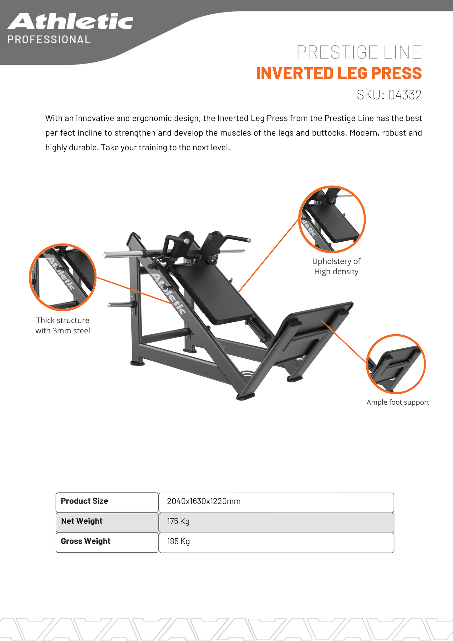 Inverted Leg Press - Prestige Line