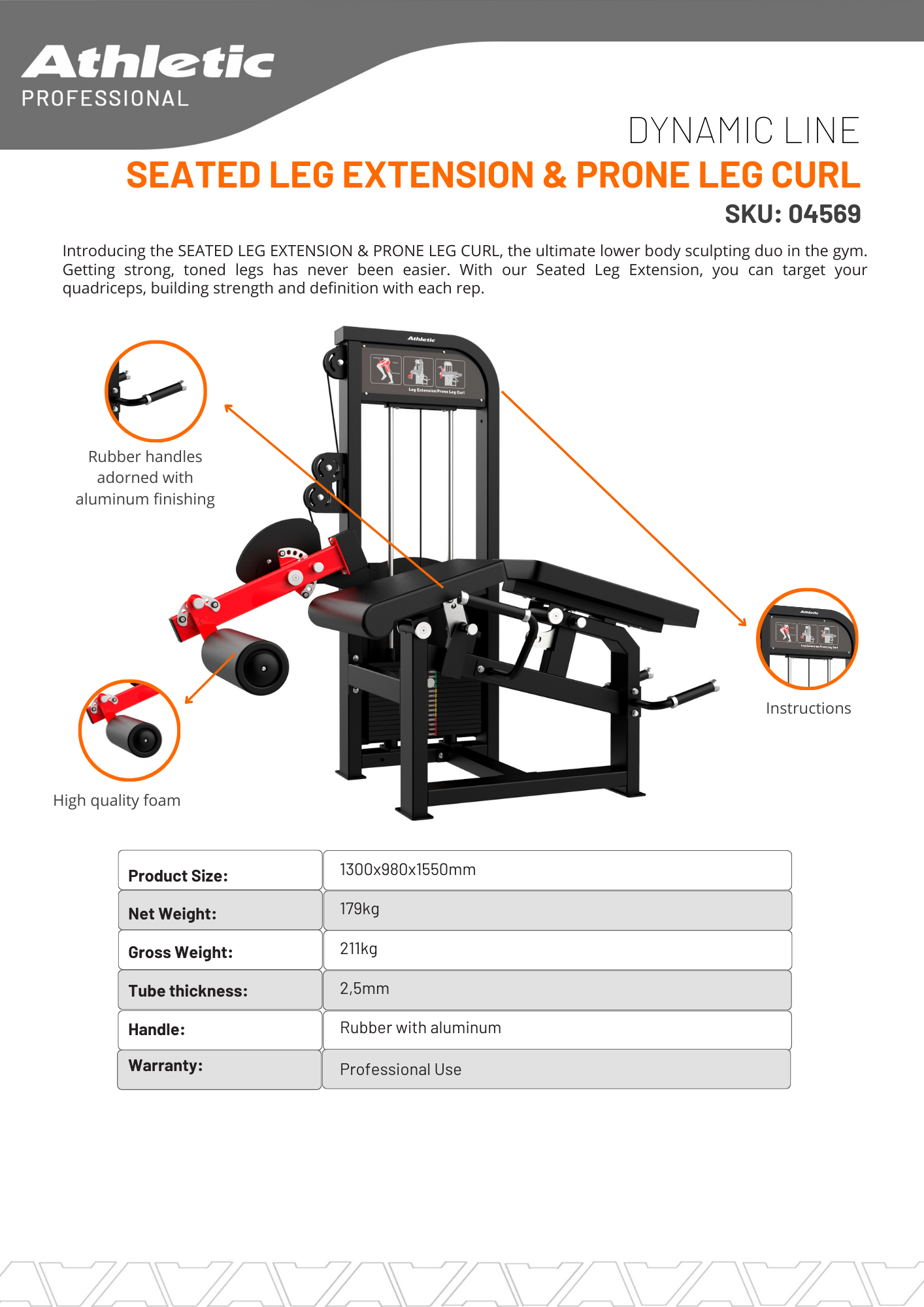 Seated Leg Extension & Prone Leg Curl - Dynamic Line