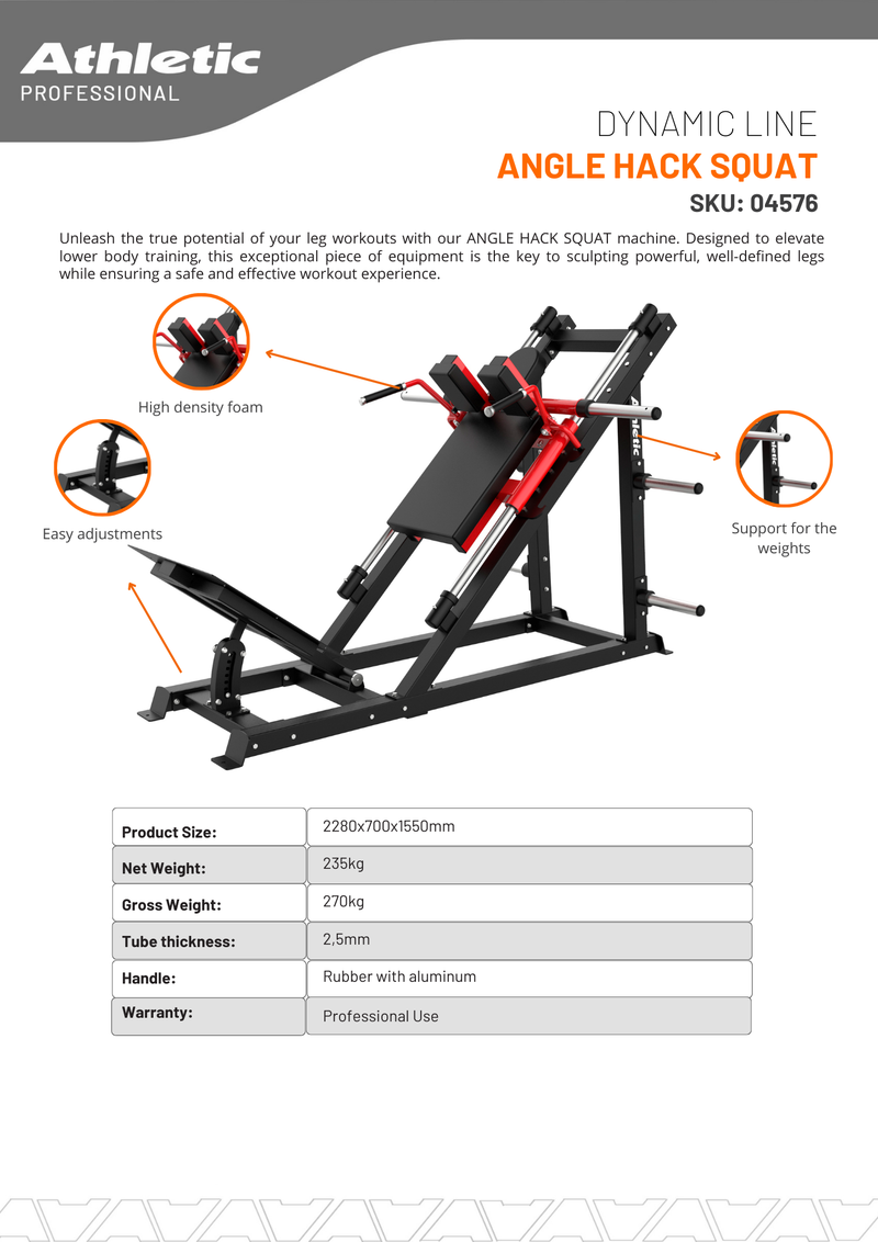 Dynamic Line Angle Hack Squat