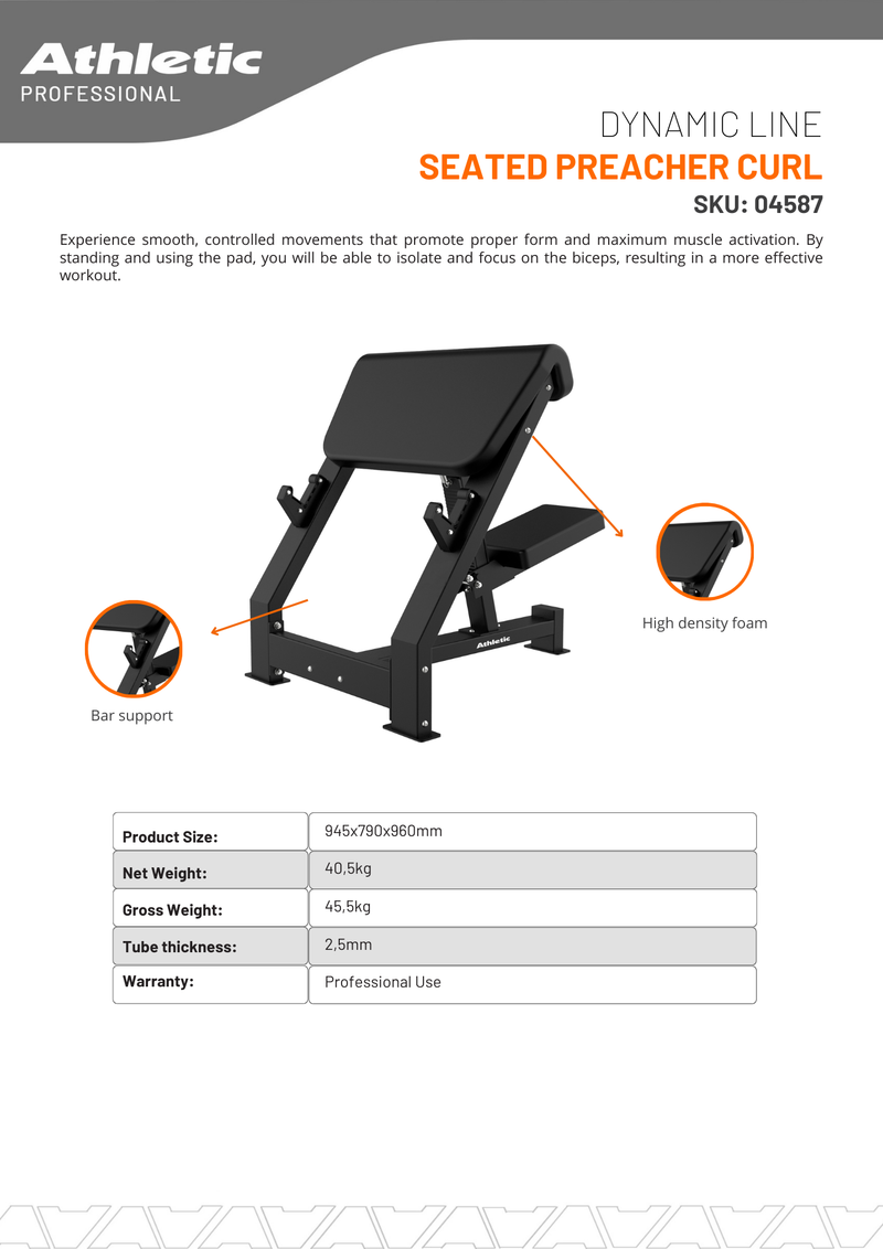 Dynamic Line Seated Preacher Curl