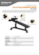 Adjustable Abdominal Bench - Dynamic Line