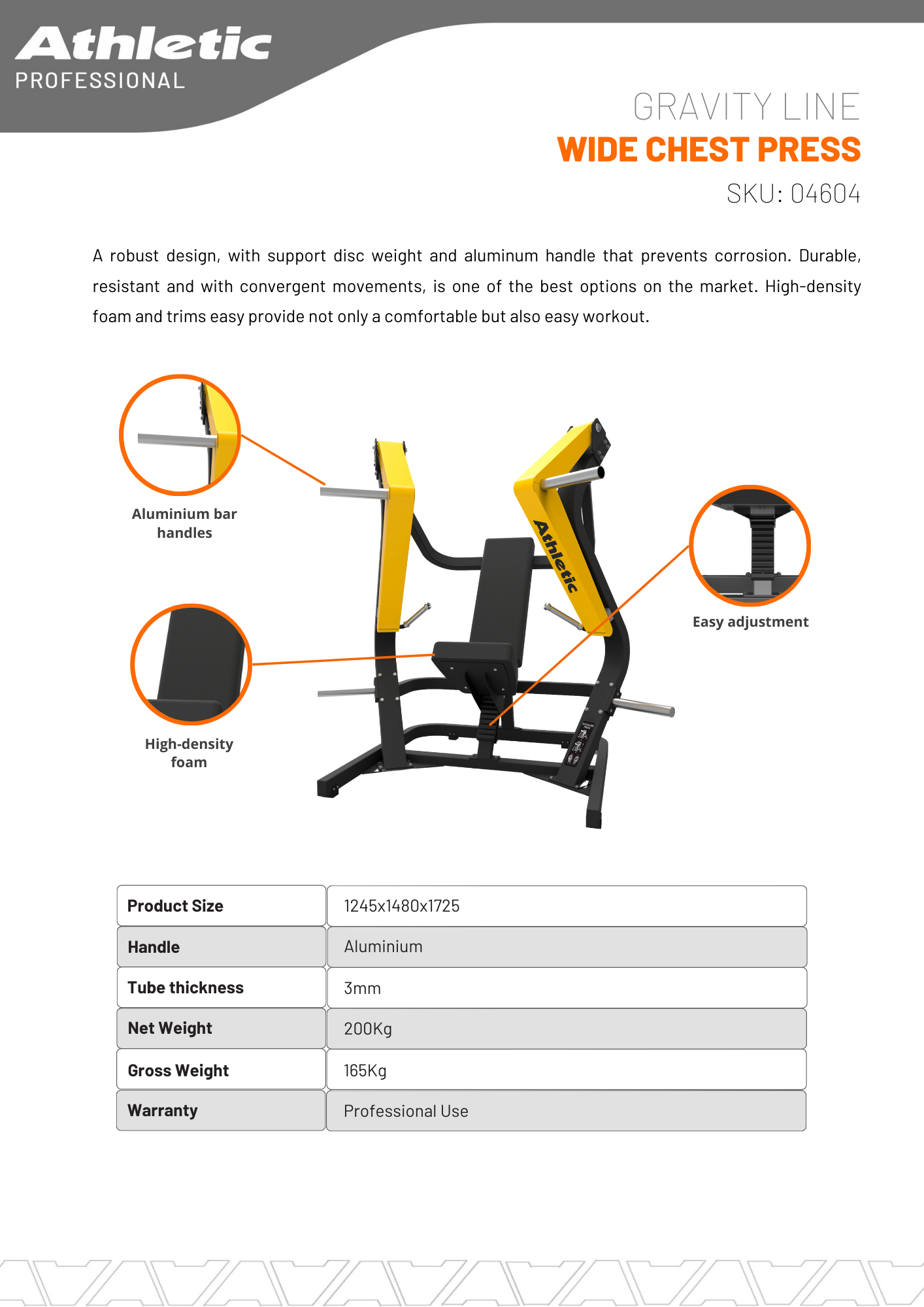 Wide Chest Press - Gravity Line