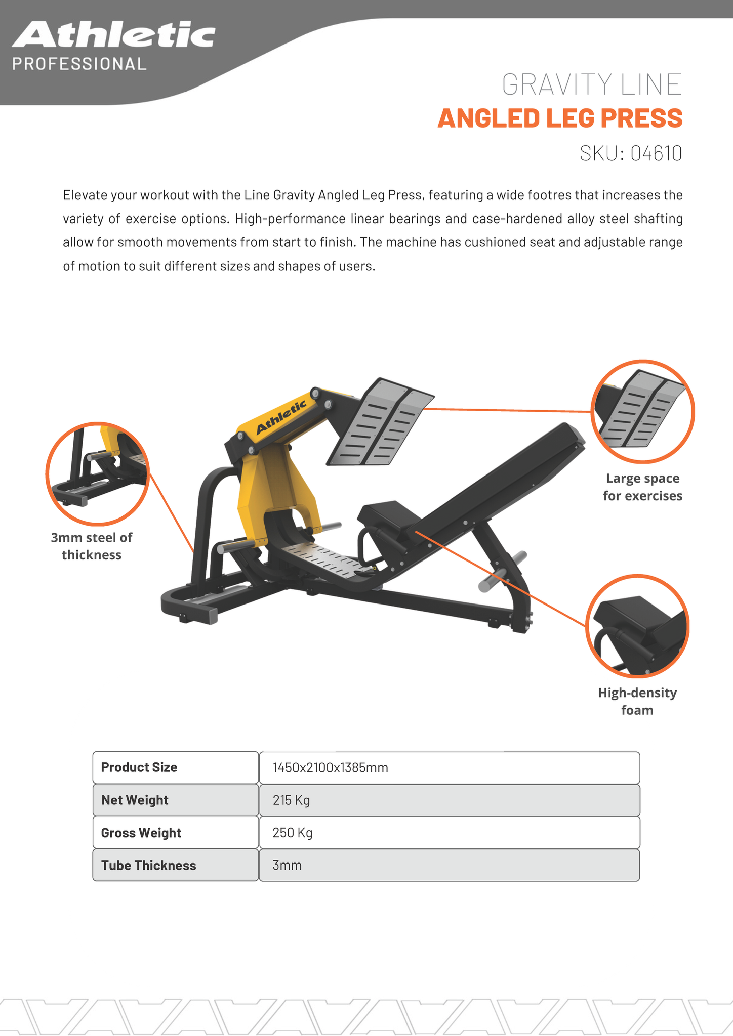 Angled Leg Press - Gravity Line