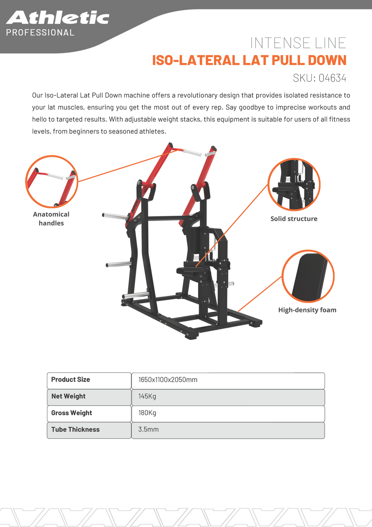 Iso-Lateral Lat Pull Down - Intense Line