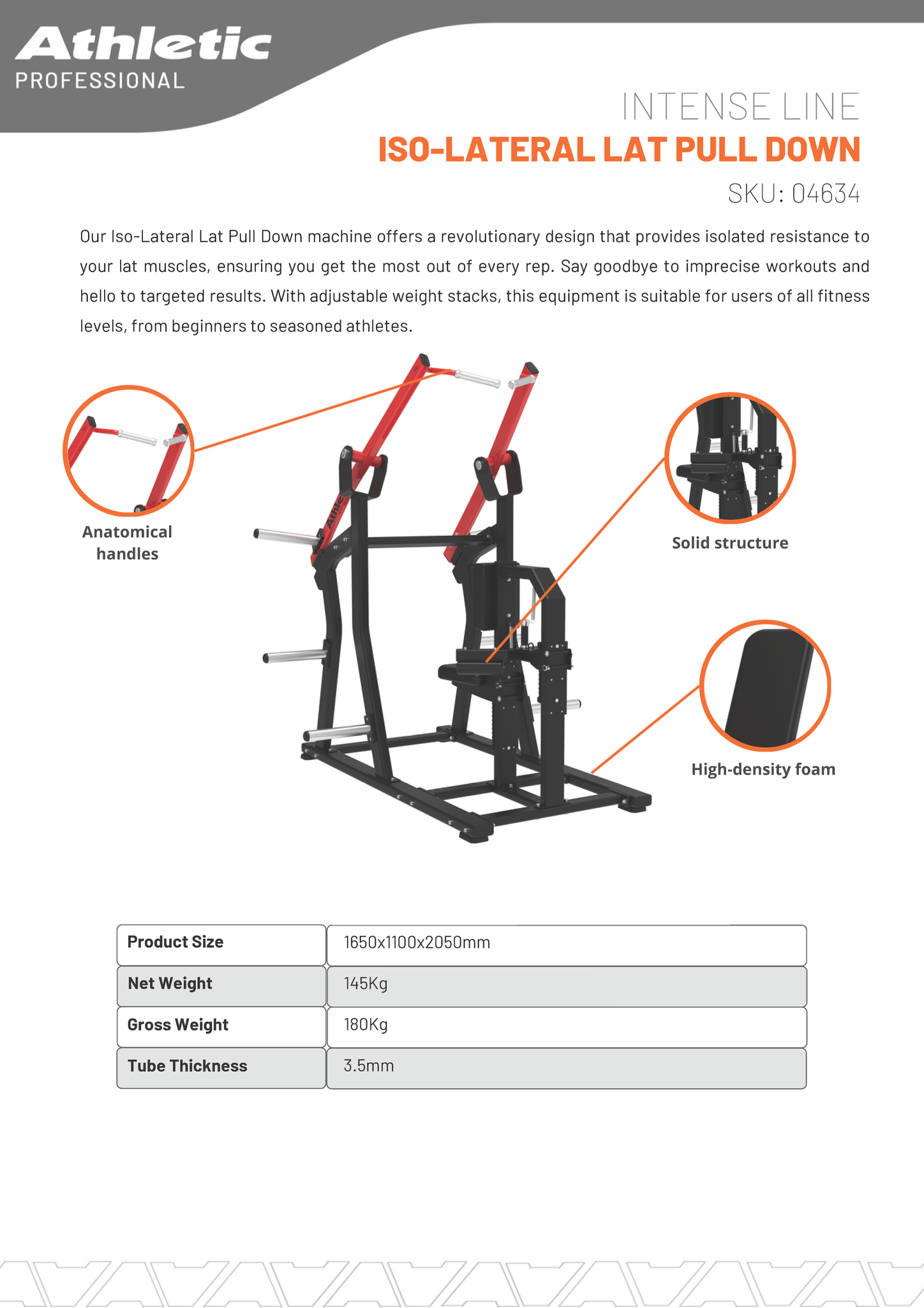 Iso-Lateral Lat Pull Down - Intense Line