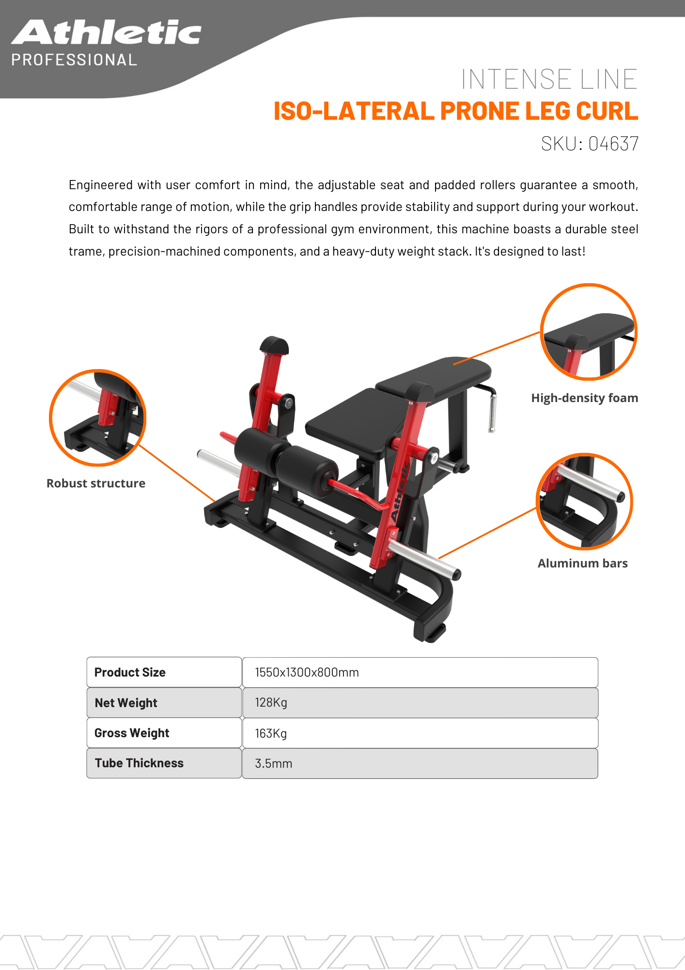 Iso-Lateral Prone Leg Curl - Intense Line