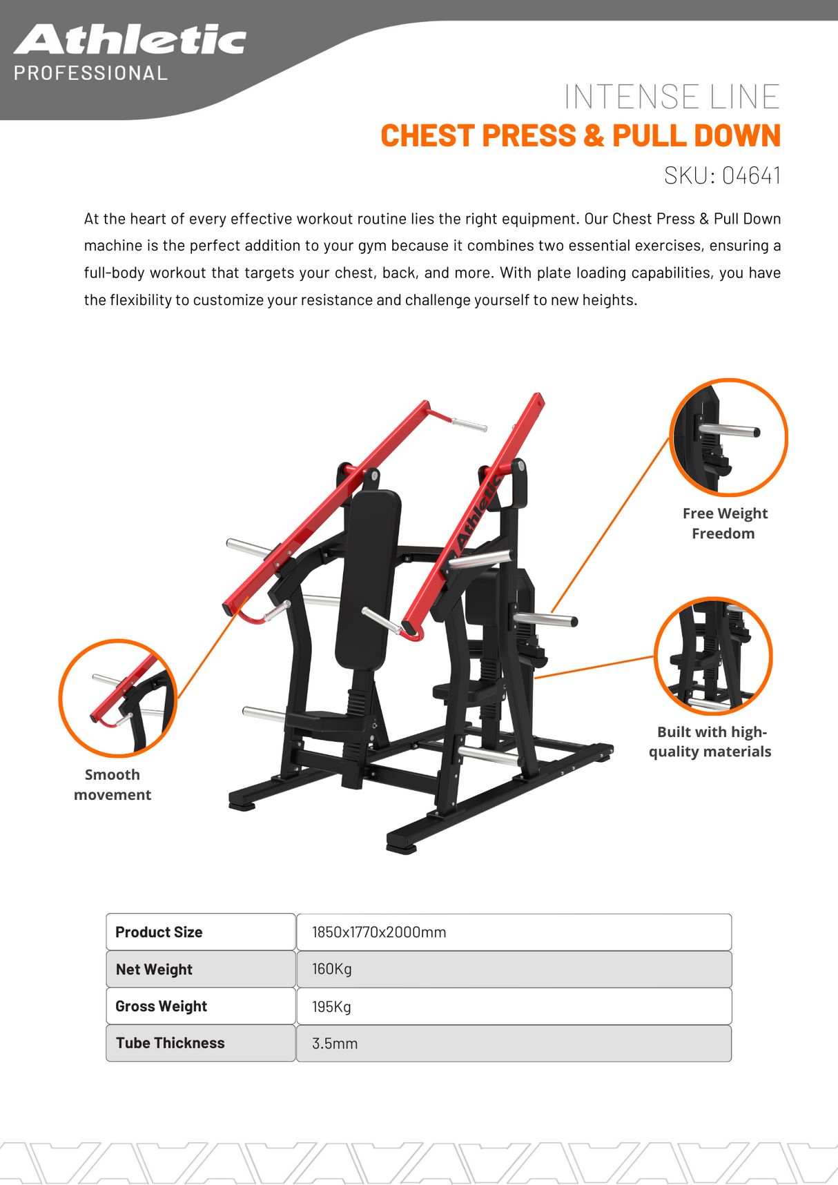 Chest Press & Pull Down - Intense Line