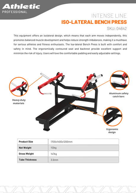Intense Line Iso-Lateral Bench Press