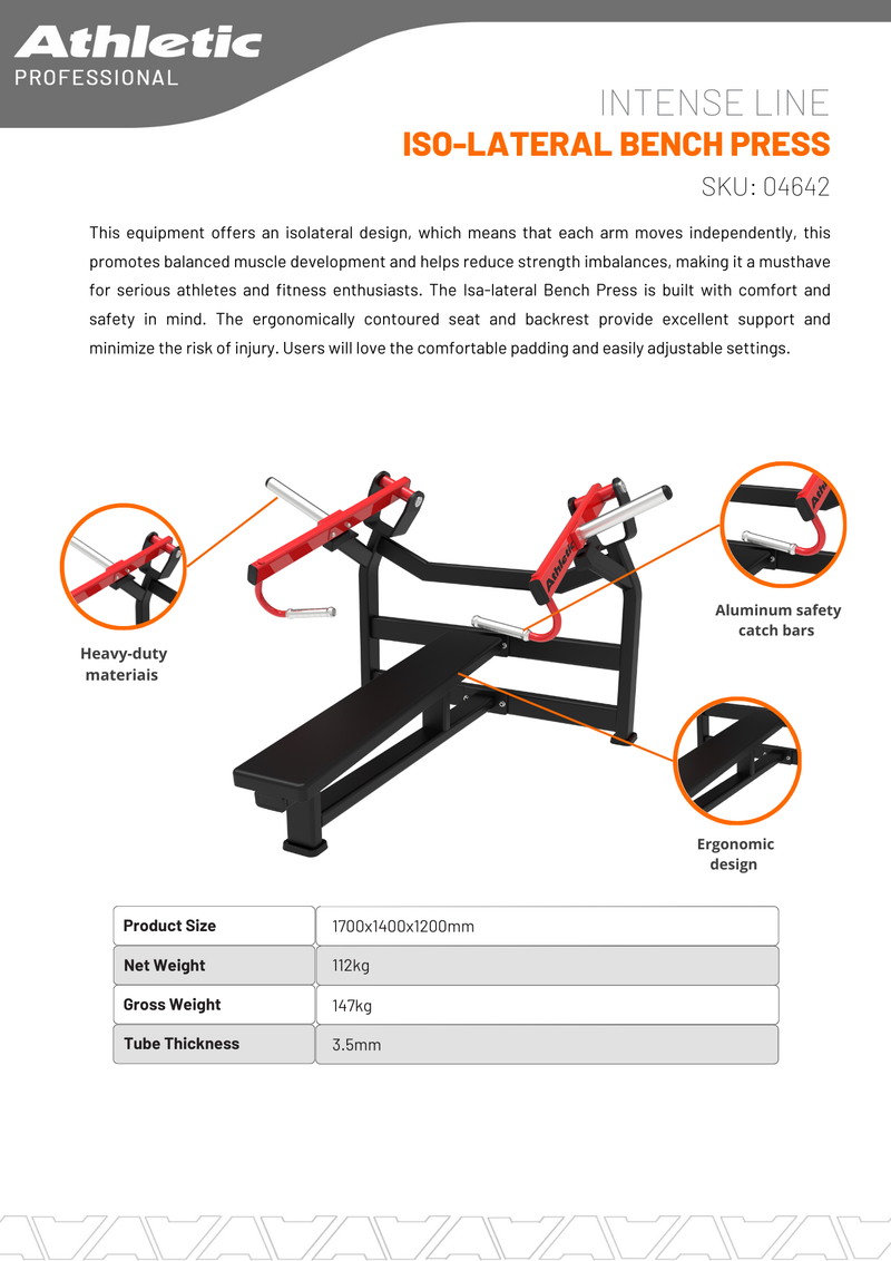 Intense Line Iso-Lateral Bench Press