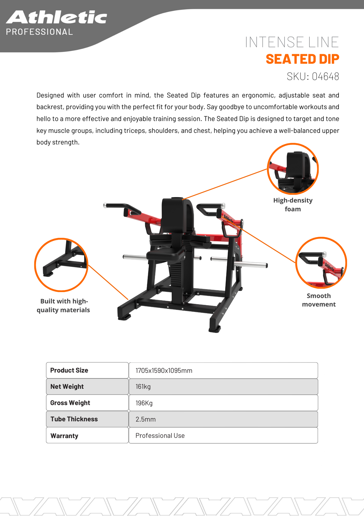 Seated Dip - Intense Line