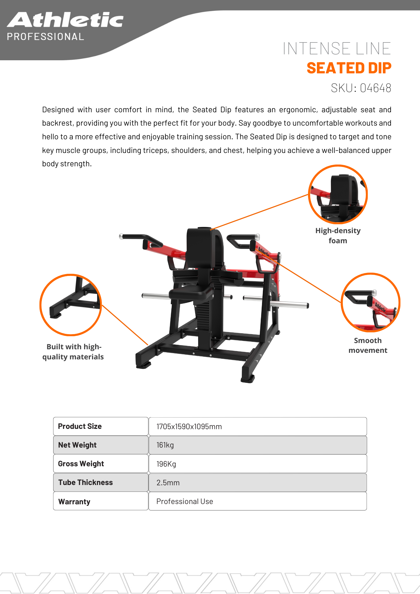 Seated Dip - Intense Line