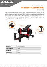 Intense Line Hip Thrust Glute Machine