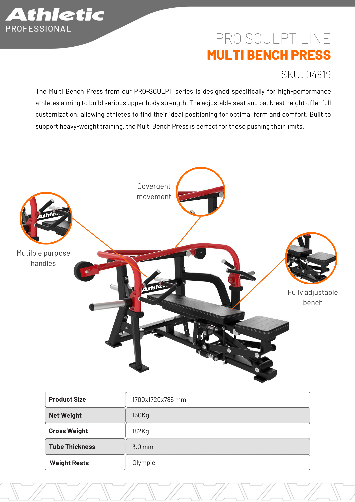 Multi Bench Press - Pro-Sculpt Line