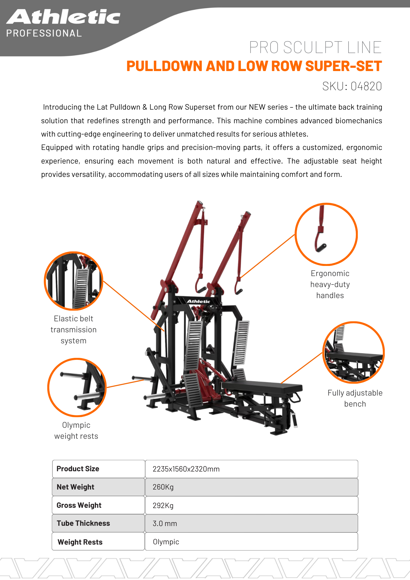 Pulldown & Low Row Super-Set - Pro-Sculpt Line