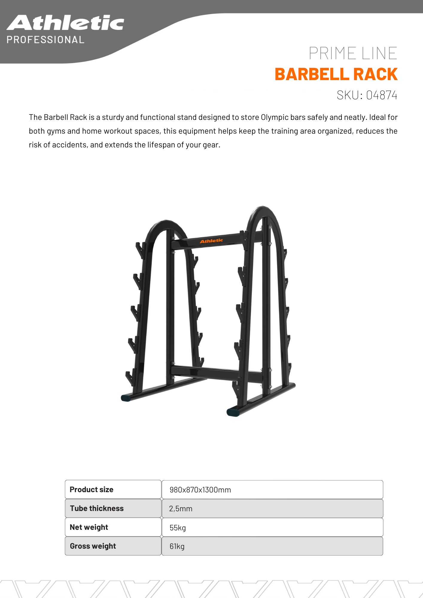 Barbell Rack - Prime Line