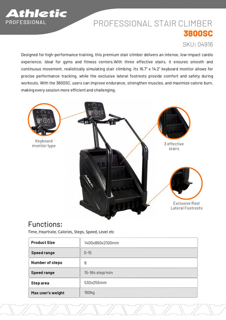 Professional Stair Climber 3800SC