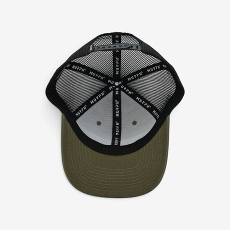 Murph Olive Black Trucker Cap – back view