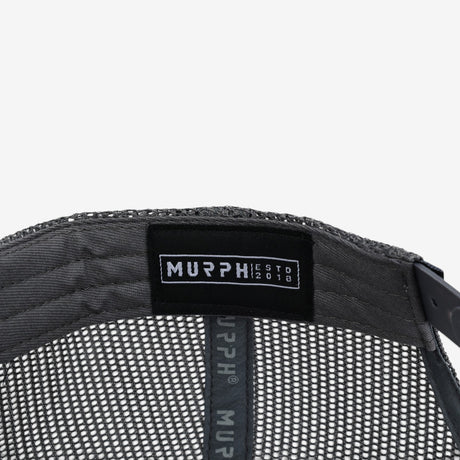 Murph Charcoal Grey Trucker Cap – MURPH ESTD 2018 interior label