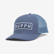 Casquette Murph Trucker Bleu Acier – étiquette intérieure MURPH ESTD 2018