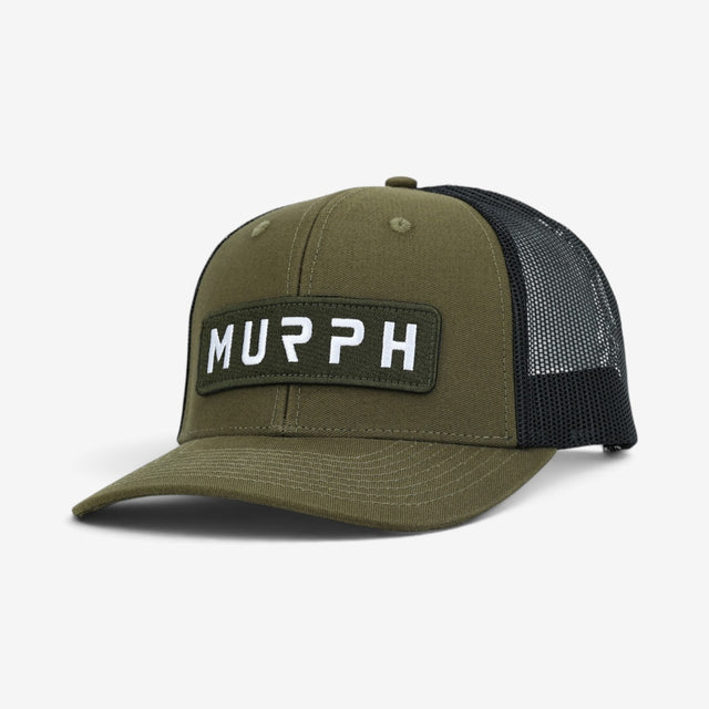 Casquette Murph Trucker Olive Noir – vue de face