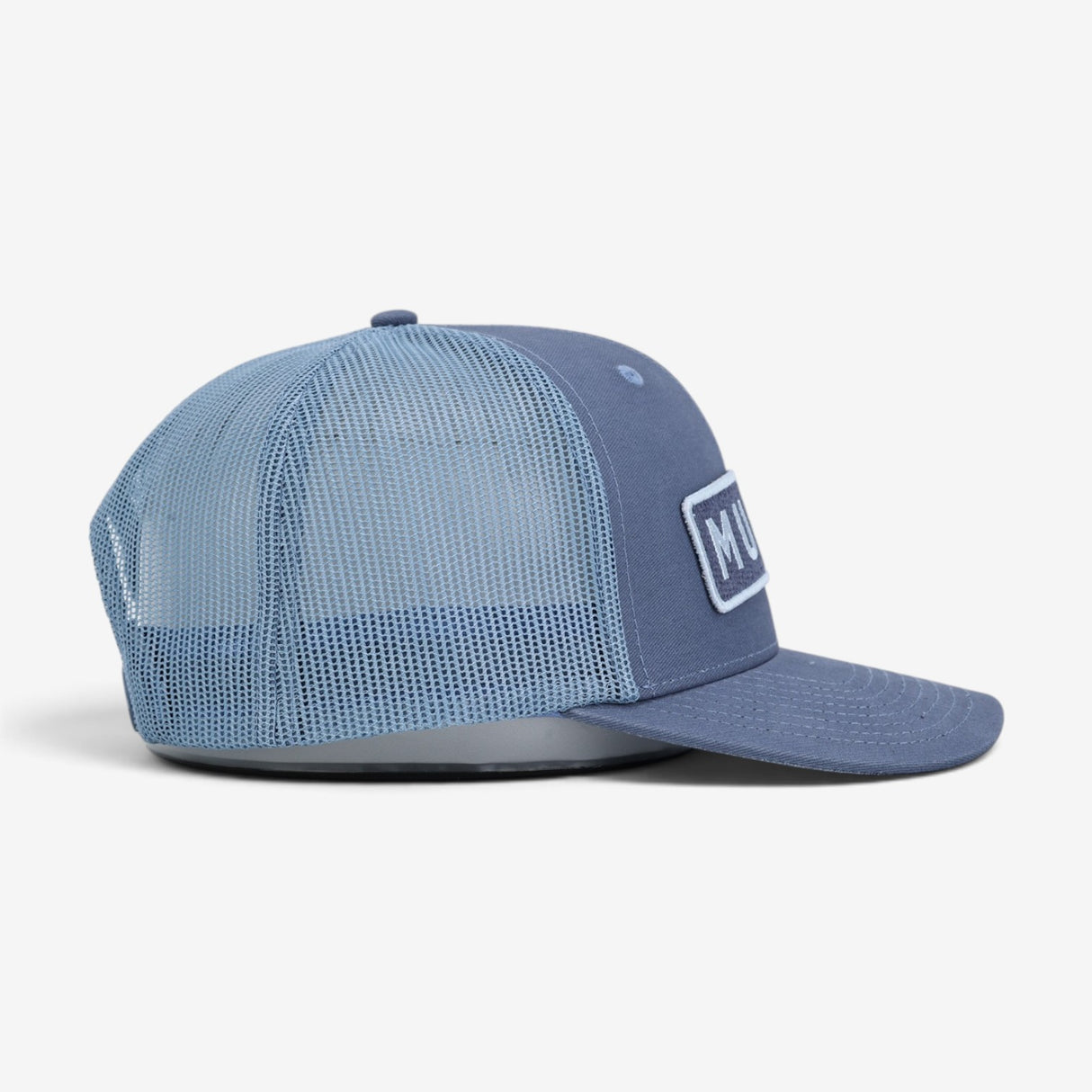 Casquette Murph Trucker Bleu Acier – vue de côté gauche