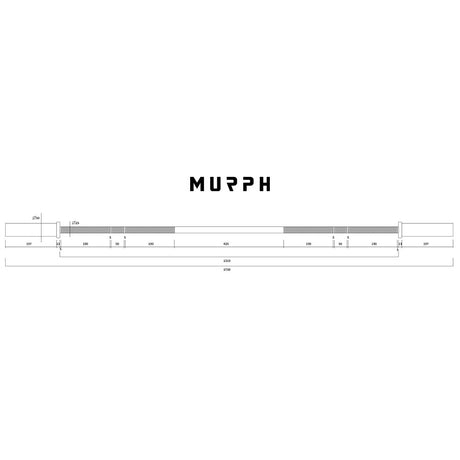 Barre de compétition 25lbs MURPH Black Zinc