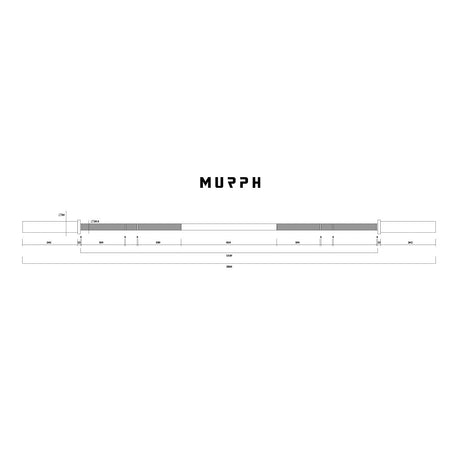 Barre de compétition 35lbs MURPH Black Zinc