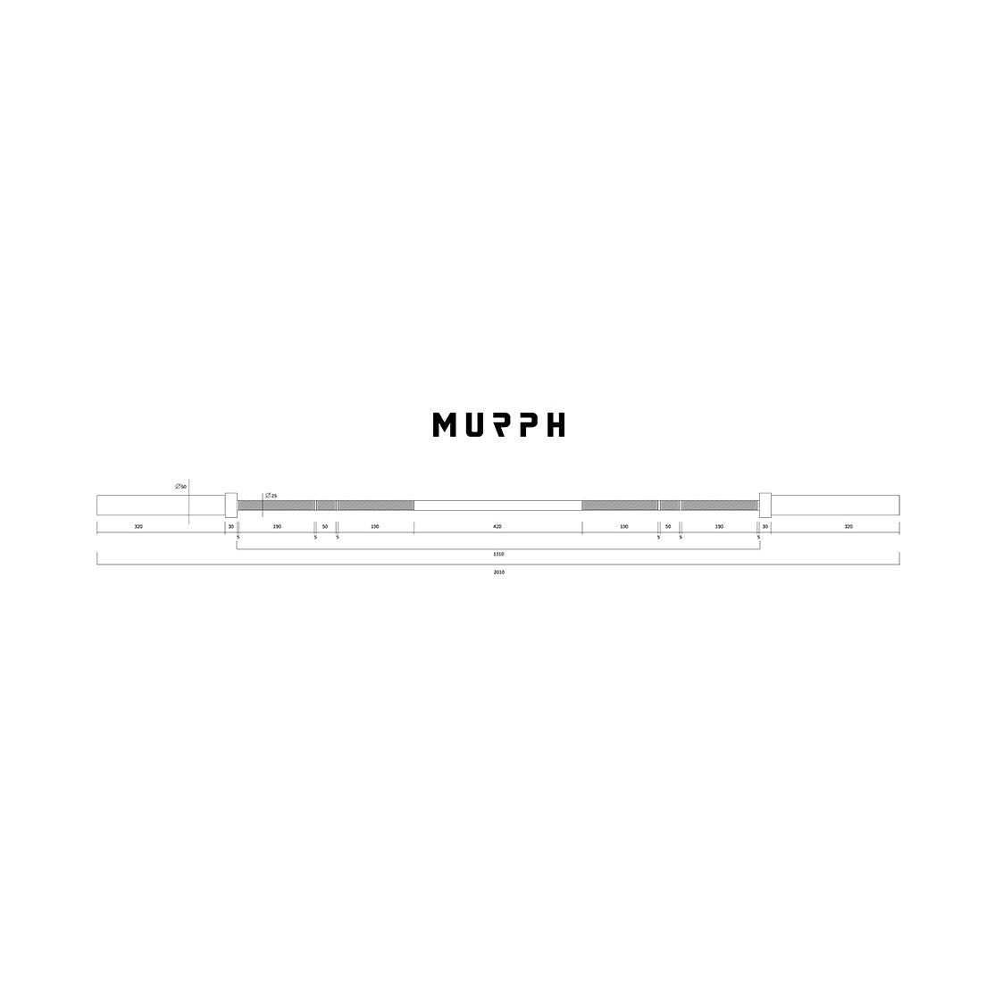 Barre olympique 2.0 35lbs MURPH Chrome