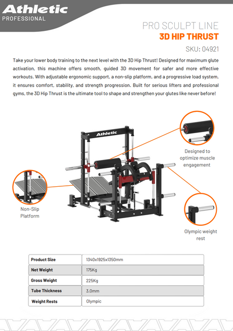 3D Hip Thrust - Pro-Sculpt Line