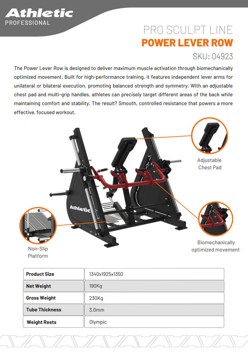 Power Lever Row - Pro-Sculpt Line