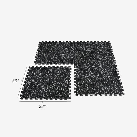 Rubber tiles 2'x2' - BLACK - Classic Series 8mm