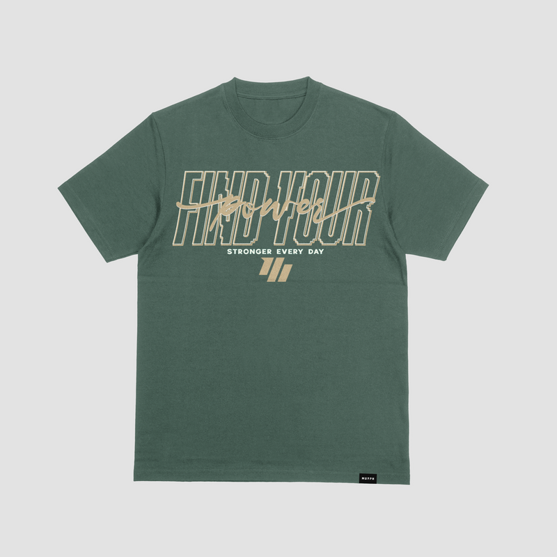 Murph Find Your Power T-Shirt — Slim Fit (Forest Green)