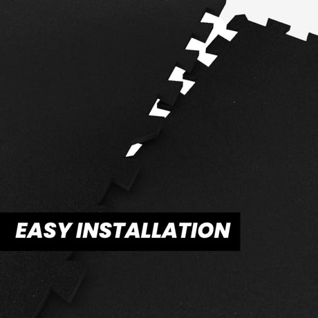 Rubber tiles 2'x2' - BLACK - Classic Series 8mm