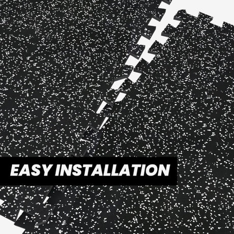 Rubber tiles 2'x2' - BLACK - Classic Series 8mm