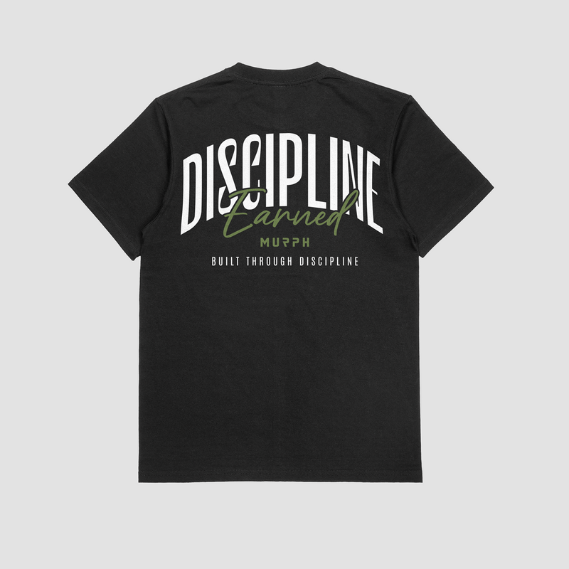 Murph Discipline Earned T-Shirt — Regular Fit (Black mist / Green)