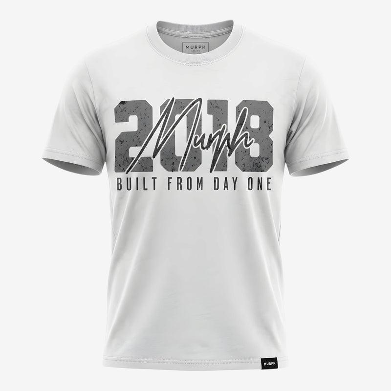 Murph 2018 T-Shirt — Built From Day One (White)