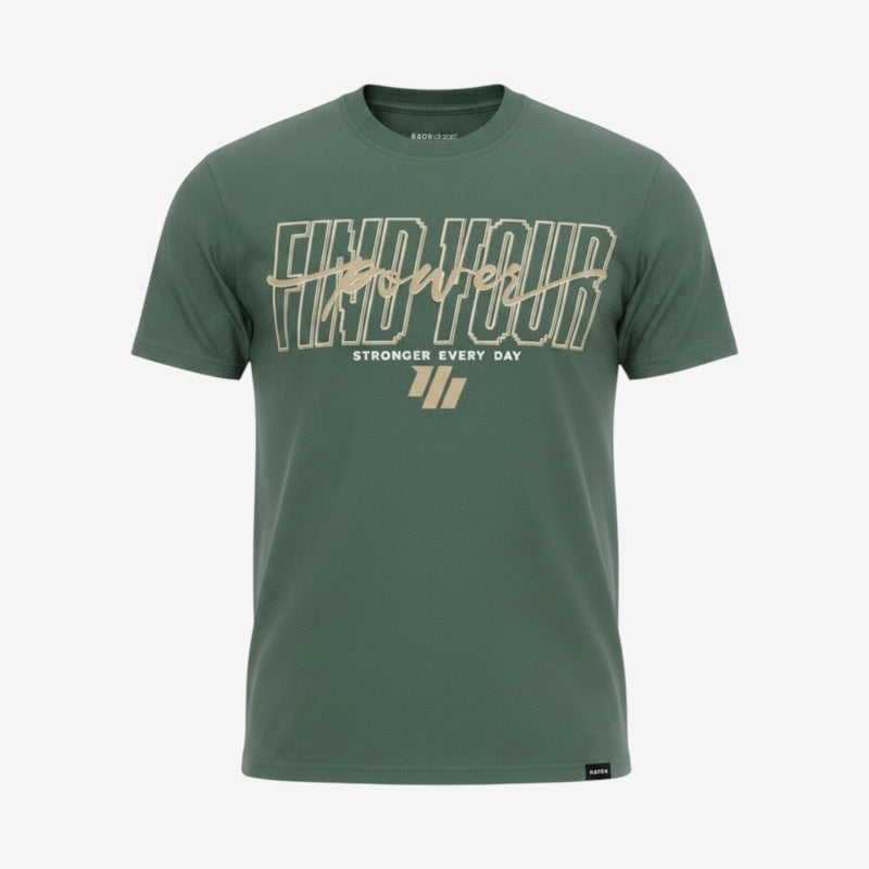 Murph Find Your Power T-Shirt — Slim Fit (Forest Green)