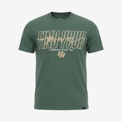 Murph Find Your Power T-Shirt — Slim Fit (Forest Green)