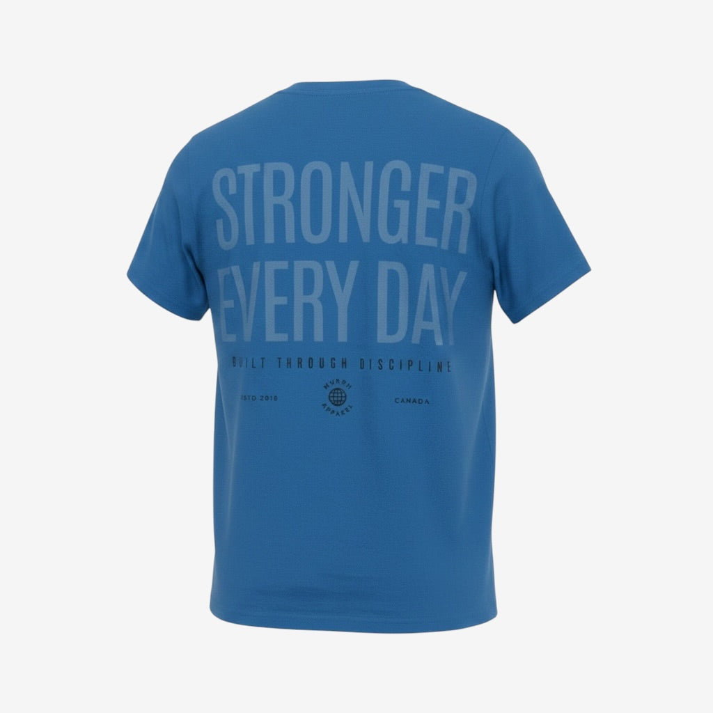 Murph Stronger Every Day T-Shirt — Regular Fit (Steel Blue)