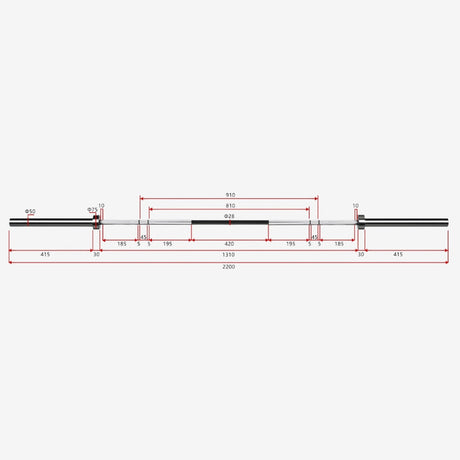 Barre olympique Eagle 45lb MURPH