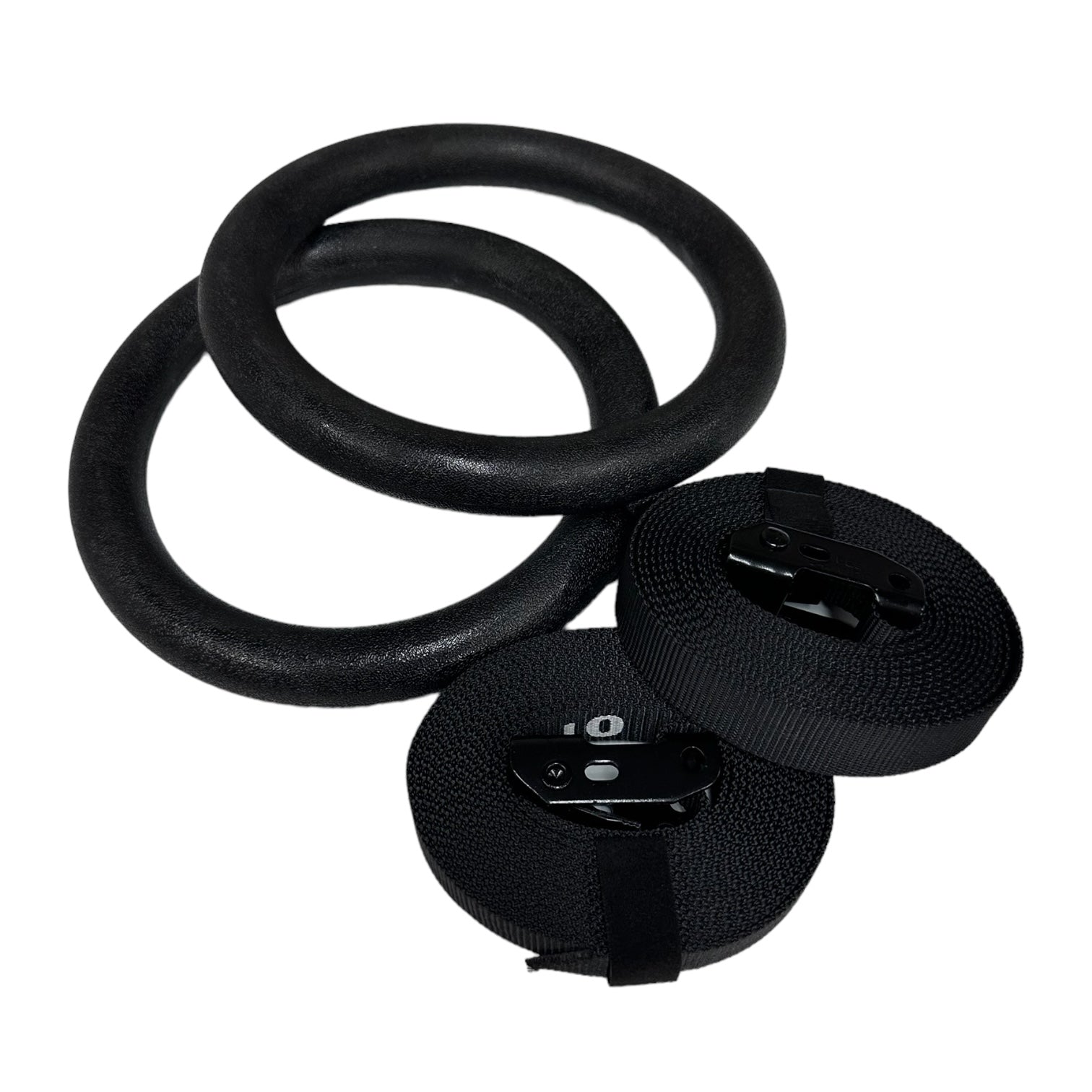 Elite wood gymnastic rings MURPH - Black