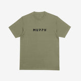 T-shirt MURPH vert olive, vue de face avec logo MURPH